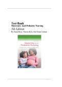 TESTBANK&semi;MATERNITY AND PEDIATRIC NURSING 5TH EDITION &lpar;RICCI KYLE CARMAN&comma; 2024&rpar;&period; QUESTIONS WITH CORRECT AND VERIFIED ANSWES&period; GRADED A&plus;&period;