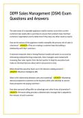 D099 Sales Management &lpar;DSM&rpar; Exam  Questions and Answers