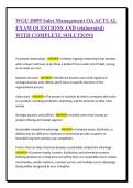 WGU D099 Sales Management OA ACTUAL  EXAM QUESTIONS AND &lpar;elaborated&rpar;  WITH COMPLETE SOLUTIONS 