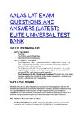 2026&sol;2027 AALAS LAT Exam Elite Test Bank &lpar;Latest&rpar;&colon; 88 Scenarios&comma; Answers & Explanations linked to the LAT Training Manual