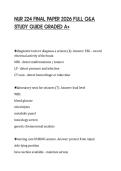 NUR 224 FINAL PAPER 2026 FULL Q&A STUDY GUIDE GRADED A&plus;