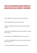 HINF 265 MIDTREM EXAM COMPLETE QUESTIONS AND CORRECT ANSWERS