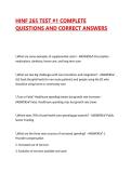 HINF 265 TEST &num;1 COMPLETE QUESTIONS AND CORRECT ANSWERS
