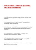 PPA 265 EXAM 2 MAYHEW QUESTIONS AND VERIFIED ANSWERS