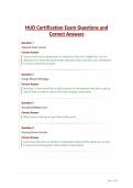 HUD Certification Exam Questions and Correct Answers&period;