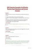 HUD Housing Counselor Certification Practice Exam Questions and Correct Answers&period;