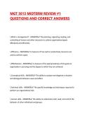 MGT 3013 MIDTERM REVIEW &num;1 QUESTIONS AND CORRECT ANSWERS 
