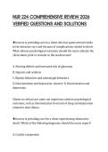 NUR 224 COMPREHENSIVE REVIEW 2026 VERIFIED QUESTIONS AND SOLUTIONS