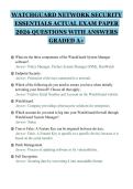WATCHGUARD NETWORK SECURITY ESSENTIALS ACTUAL EXAM PAPER 2026 QUESTIONS WITH ANSWERS GRADED A&plus;