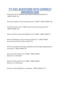 777 KSV QUESTIONS WITH CORRECT ANSWERS 2026