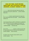 AVIA 340 Final Exam Review &ndash; Verified Answers &lpar;Graded A&rpar; 2026