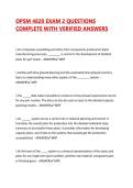 OPSM 4820 EXAM 2 QUESTIONS COMPLETE WITH VERIFIED ANSWERS