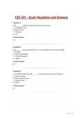 CEA 201 - Exam Questions and Answers