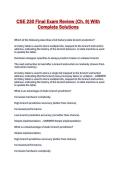 CSE 230 Final Exam Review &lpar;Ch&period; 9&rpar; With Complete Solutions
