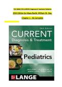 TEST BANK FOR CURRENT Diagnosis & Treatment Pediatrics  26th Edition by Maya Bunik&semi; William W&period; Hay&comma;  Chapter 1 - 46 Complete