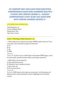 ATI Comfort Rest and Sleep Exam 2026 &vert; 150 Q&A with Rationales &vert; Graded A&plus; &vert; Latest Version