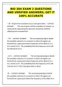 BIO 304 Exam 2 &ndash; Verified Questions and Answers &lpar;100&percnt; Accurate&rpar;