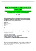   NUR 272- PSYCH EXAM 1 PRACTICE QUESTIONS  -exam elaborations with 100&percnt; verified answer&sol;solutions- Excel & Succeed - academic year &lpar;2026-2027&rpar;  &period;pdf