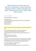 NR 507 Edapt Week 3 Obstructive & Restrictive Lung Diseases &vert; 200 Practice Questions with Verified Answers & Rationales &vert; COPD&comma; Asthma&comma; ILD&comma; Pulmonary Pathophysiology &vert; 2026 Update &vert; Graded A&plus;