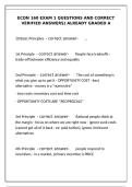 Econ 160 Exam 1 questions and correct verified answers&rpar; already graded a&period;