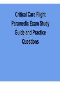Critical Care Flight Paramedic Exam Study Guide and Practice Questions 2026 Updated &ndash; Air Medical EMS&comma; Transport Patient Care & Certification Review