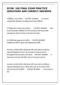 Econ- 160 Final Exam Practice questions and correct answers