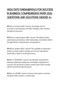 WGU D072 FUNDAMENTALS FOR SUCCESS IN BUSINESS COMPREHENSIVE PAPER 2026 QUESTIONS AND SOLUTIONS GRADED A