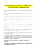 CLS Hematology BOC Question Exam 1 With All Correct & 100&percnt; Verified Answers &vert;Guaranteed to Pass