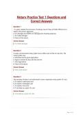 Notary Practice Test 1 Questions and Correct Answers&period;
