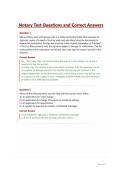Notary Test Questions and Correct Answers
