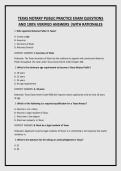TEXAS NOTARY PUBLIC PRACTICE EXAM QUESTIONS  AND 100&percnt; VERIFIED ANSWERS &vert;WITH RATIONALES