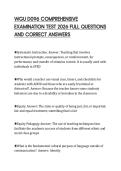 WGU D096 COMPREHENSIVE EXAMINATION TEST 2026 FULL QUESTIONS AND CORRECT ANSWERS