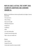 NUR 243 QUIZ 2 ACTUAL TEST SCRIPT 2026 COMPLETE QUESTIONS AND ANSWERS GRADED A&plus;