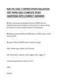 NUR 243 QUIZ 2 CERTIFICATION EVALUATION TEST PAPER 2026 COMPLETE STUDY QUESTIONS WITH CORRECT ANSWERS
