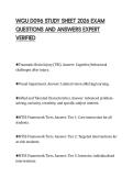 WGU D096 STUDY SHEET 2026 EXAM QUESTIONS AND ANSWERS EXPERT VERIFIED