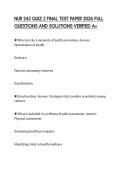 NUR 243 QUIZ 2 FINAL TEST PAPER 2026 FULL QUESTIONS AND SOLUTIONS VERIFIED A&plus;