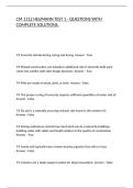 CM 1112 HEUMANN TEST 1 - QUESTIONS WITH COMPLETE SOLUTIONS&period;