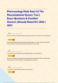 Pharmacology Made Easy 5&period;0 The Musculoskeletal System Test &vert; Exam Questions & Certified Answers &lpar;Already Rated A&plus;&rpar; 2026 &vert; 2027&period;     