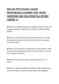 NUR 256 PSYCH EXAM 3 GALEN PROFESSIONAL EXAMPREP 2026 TESTED QUESTIONS AND SOLUTIONS FULL REVIEW GRADED A&plus;