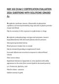 NUR 355 EXAM 2 CERTIFICATION EVALUATION 2026 QUESTIONS WITH SOLUTIONS GRADED A&plus;