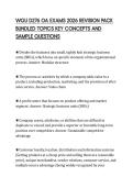 WGU D276 OA EXAMS 2026 REVISION PACK BUNDLED TOPICS KEY CONCEPTS AND SAMPLE QUESTIONS