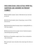 WGU D385 EXAM 2 2026 ACTUAL PAPER FULL QUESTIONS AND ANSWERS 100 PERCENT CORRECT