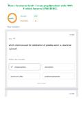 WASTEWATER EXAM PACKAGE DEAL QUESTIONS AND ANSWERS WITH VERIFIED SOLUTIONS UPDATED&excl;&excl;&excl;&excl;