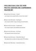 WGU D385 EXAM 2 2026 TEST PAPER PRACTICE QUESTIONS AND COMPREHENSIVE SOLUTION SET