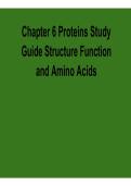 Chapter 6 Proteins Study Guide Structure Function and Amino Acids 2026 Updated &ndash; Biochemistry&comma; Protein Structure&comma; Function & Amino Acid Review