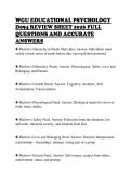 WGU EDUCATIONAL PSYCHOLOGY D094 REVIEW SHEET 2026 FULL QUESTIONS AND ACCURATE ANSWERS