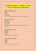 ATI Health Assessment &ndash; Timothy Lee Expert  Chart Exam Questions with Rationales 