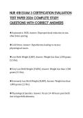 NUR 418 EXAM 3 CERTIFICATION EVALUATION TEST PAPER 2026 COMPLETE STUDY QUESTIONS WITH CORRECT ANSWERS