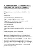 NUR 418 EXAM 3 FINAL TEST PAPER 2026 FULL QUESTIONS AND SOLUTIONS VERIFIED A&plus;