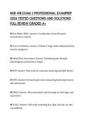 NUR 418 EXAM 3 PROFESSIONAL EXAMPREP 2026 TESTED QUESTIONS AND SOLUTIONS FULL REVIEW GRADED A&plus;